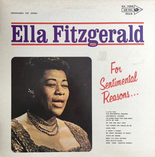 Ella Fitzgerald : For Sentimental Reasons... (LP, Comp, RM)