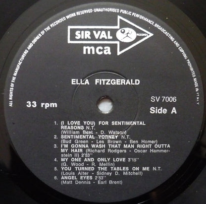 Ella Fitzgerald : For Sentimental Reasons... (LP, Comp, RM)