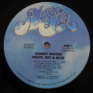 Johnny Winter : White, Hot & Blue (LP, Album, Pit)