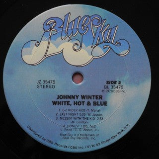 Johnny Winter : White, Hot & Blue (LP, Album, Pit)