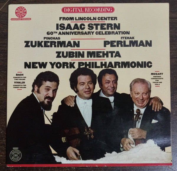 Isaac Stern, Pinchas Zukerman, Itzhak Perlman, Zubin Mehta : Isaac Stern 60th Anniversary Celebration (LP, Album, Car)