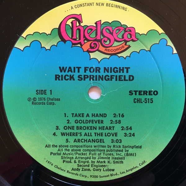 Rick Springfield : Wait For Night (LP, Album)