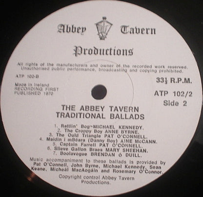 The Abbey Tavern Singers : The Abbey Tavern Howth, Dublin: Traditional Ballads (LP, Pri)