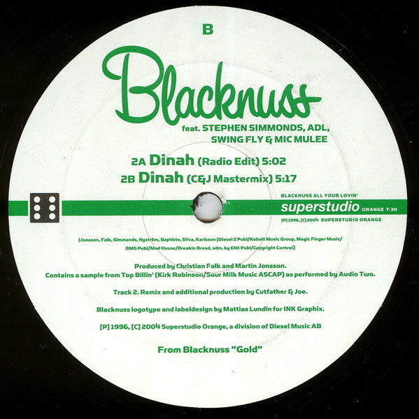 Blacknuss : All Your Lovin' / Dinah (12")