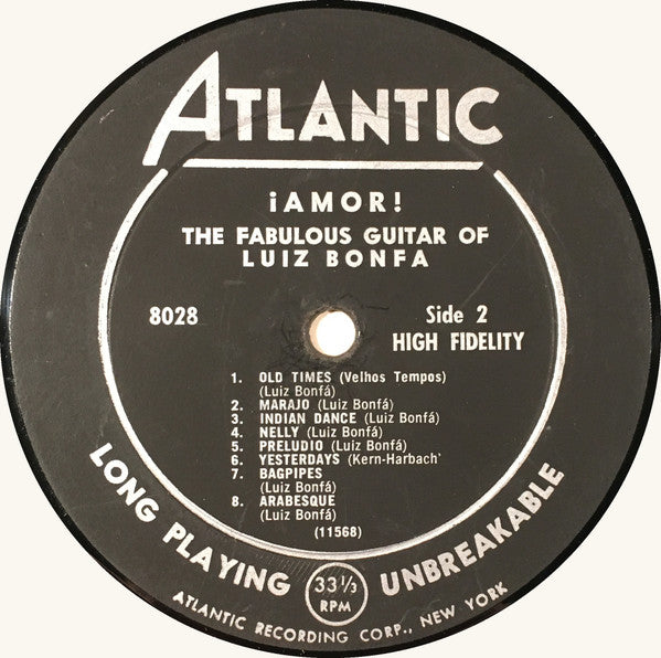 Luiz Bonfá : ¡Amor! The Fabulous Guitar Of Luiz Bonfa (LP, Album, Mono)