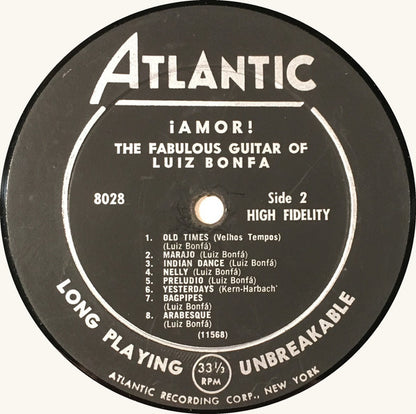 Luiz Bonfá : ¡Amor! The Fabulous Guitar Of Luiz Bonfa (LP, Album, Mono)