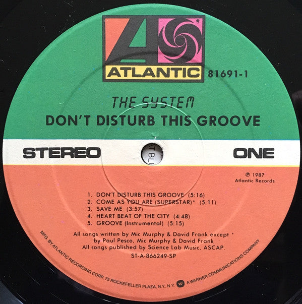 The System : Don't Disturb This Groove (LP, Album)