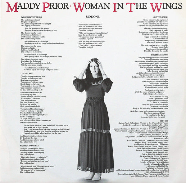 Maddy Prior : Woman In The Wings (LP, Album)