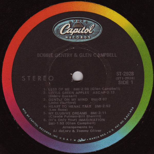 Bobbie Gentry And Glen Campbell : Bobbie Gentry & Glen Campbell (LP, Album, Scr)