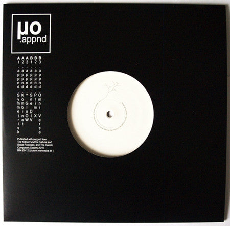 µo : .appnd (10", Ltd, Whi)