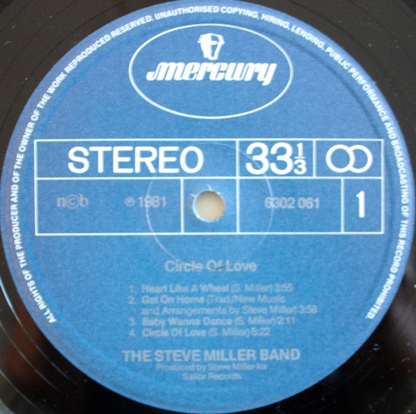Steve Miller Band : Circle Of Love (LP, Album)