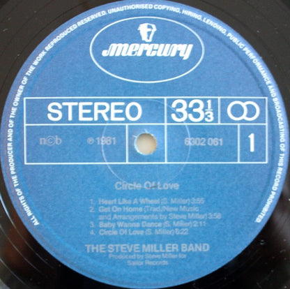 Steve Miller Band : Circle Of Love (LP, Album)