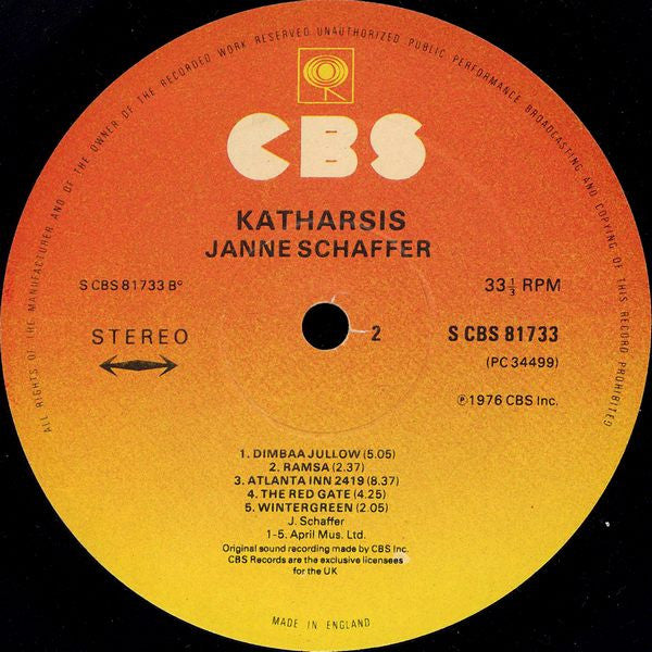 Janne Schaffer : Katharsis (LP, Album)