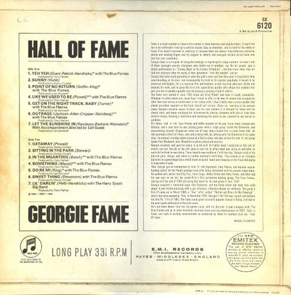 Georgie Fame : Hall Of Fame (LP, Comp, Mono)