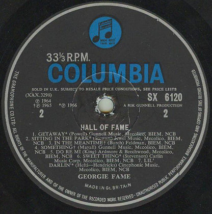 Georgie Fame : Hall Of Fame (LP, Comp, Mono)