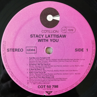 Stacy Lattisaw : With You (LP, Album)