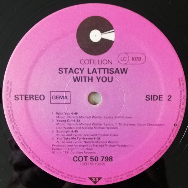 Stacy Lattisaw : With You (LP, Album)