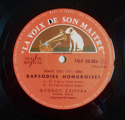 Franz Liszt – Gyorgy Cziffra : Quatre Rapsodies Hongroises N°s 2 - 6 - 12 - 15 (LP, Mono, RE)