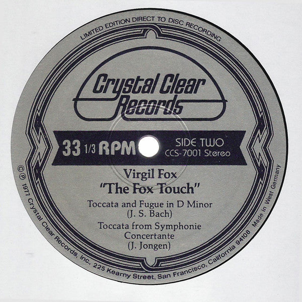 Virgil Fox : The Fox Touch • Volume One (LP, Ltd, Dir)