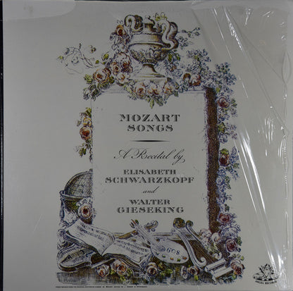 Wolfgang Amadeus Mozart – Elisabeth Schwarzkopf, Walter Gieseking : Mozart Songs (LP, Mono)