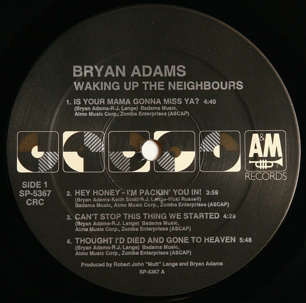 Bryan Adams : Waking Up The Neighbours (2xLP, Album, Club)