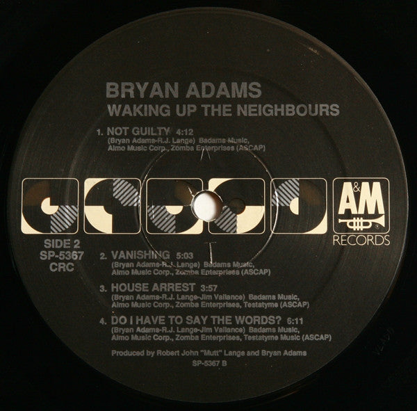 Bryan Adams : Waking Up The Neighbours (2xLP, Album, Club)