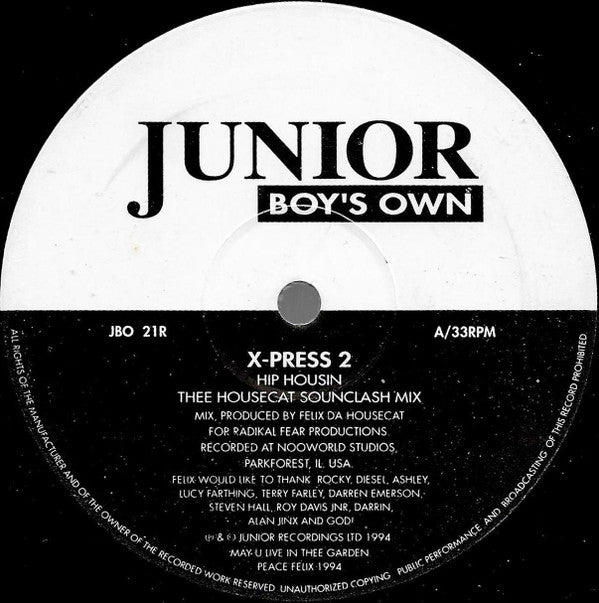 X-Press 2 : Hip Housin / Rock 2 House (Remixes) (12", Single)