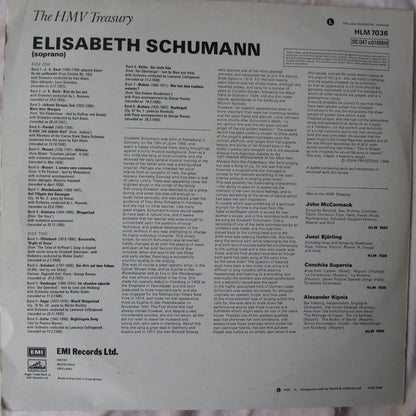 Elisabeth Schumann : Arias & Songs By J.S. Bach · Handel · Mahler · Mozart · Schubert (LP, Comp, Mono, RE, RP)