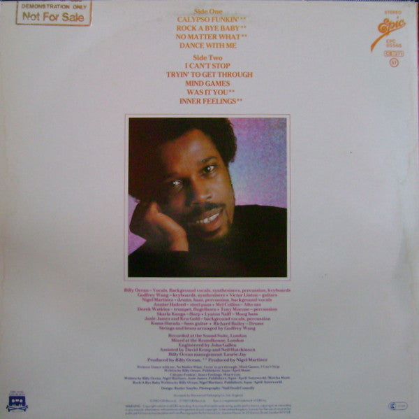 Billy Ocean : Inner Feelings (LP, Album)