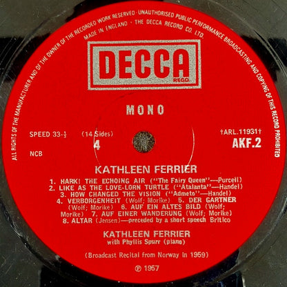 Kathleen Ferrier : Kathleen Ferrier (7xLP, Comp, Mono + Box)