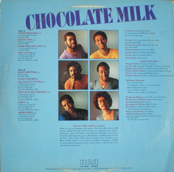 Chocolate Milk (2) : Hipnotism (LP, Album, Ind)