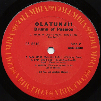Babatunde Olatunji : Drums Of Passion (LP, Album, RE)