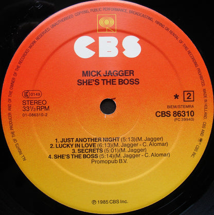 Mick Jagger : She's The Boss (LP, Album, Sun)