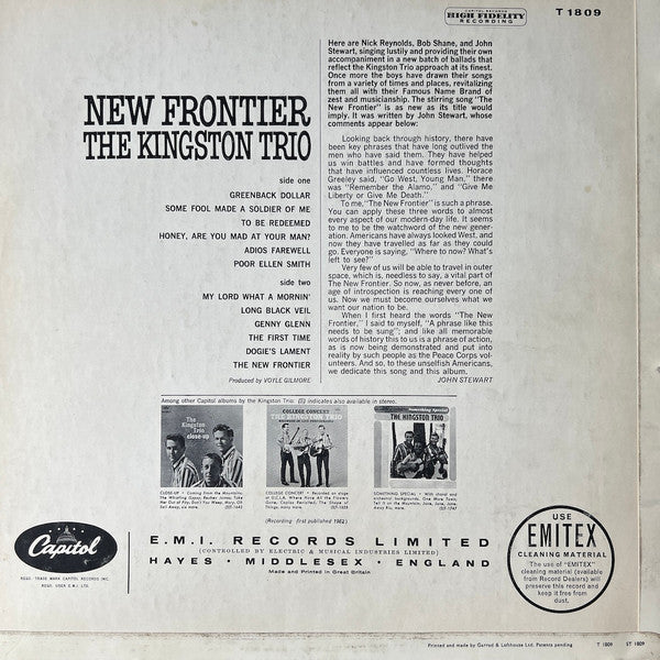 Kingston Trio : New Frontier (LP, Album, Mono)