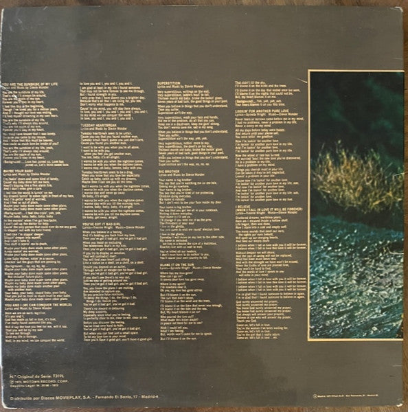 Stevie Wonder : Talking Book (LP, Album, RE, Gat)