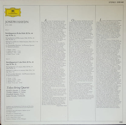 Joseph Haydn, Tokyo String Quartet : Preussische Quartette (Prussian Quartets) Op. 50 Nr. 1 & 2 (LP, RP)