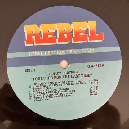 The Stanley Brothers : Together For The Last Time (LP, RE)