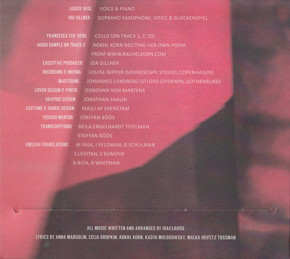 Ida Gillner & Louise Vase : Shstoltse Lider (CD, Album)