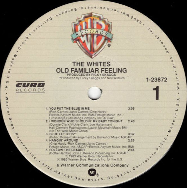 The Whites : Old Familiar Feeling (LP, Album, Win)