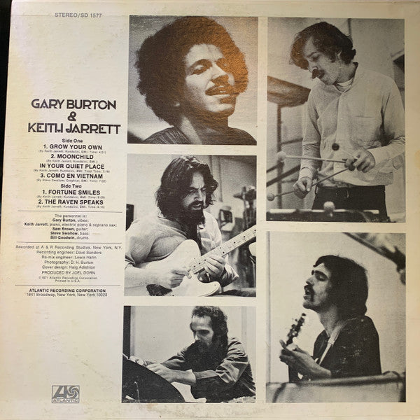 Gary Burton & Keith Jarrett : Gary Burton & Keith Jarrett (LP, Album, RE, PR )