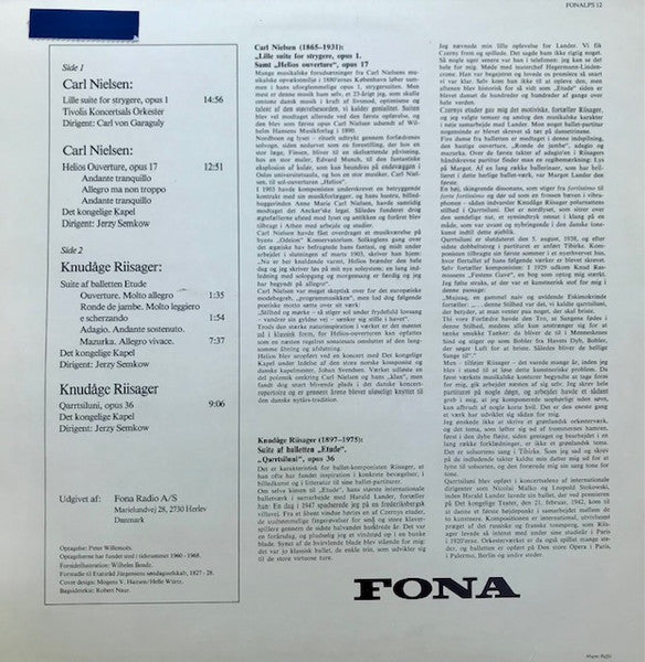 Carl Nielsen, Knudåge Riisager : Dansk Musik - Carl Nielsen/Knudåge Riisager (LP, RE)
