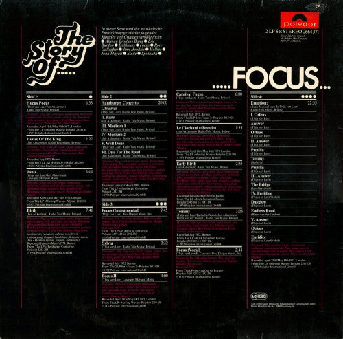 Focus (2) : The Story Of Focus (2xLP, Comp)