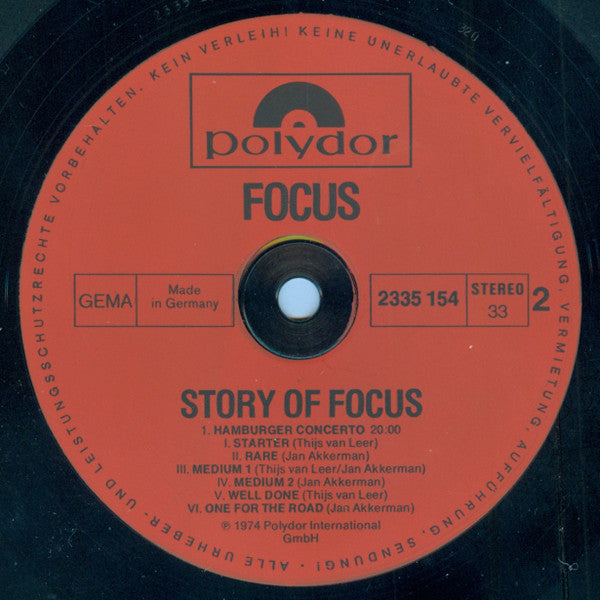 Focus (2) : The Story Of Focus (2xLP, Comp)