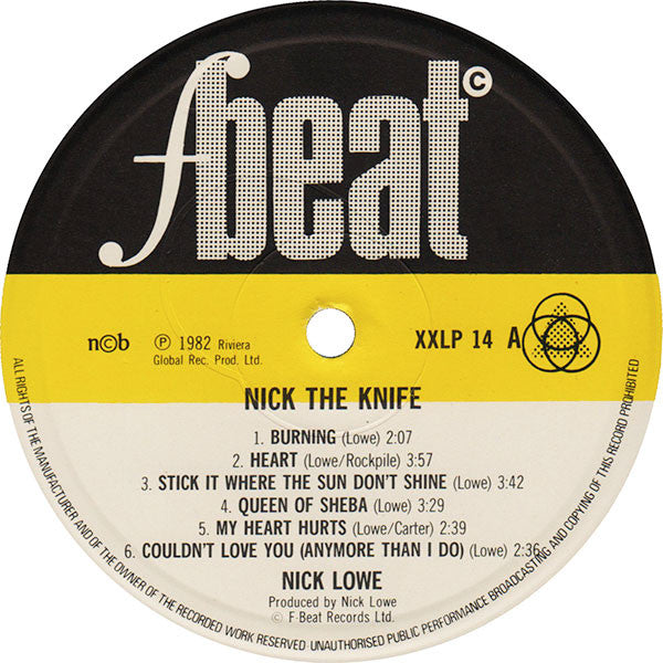 Nick Lowe : Nick The Knife (LP, Album)