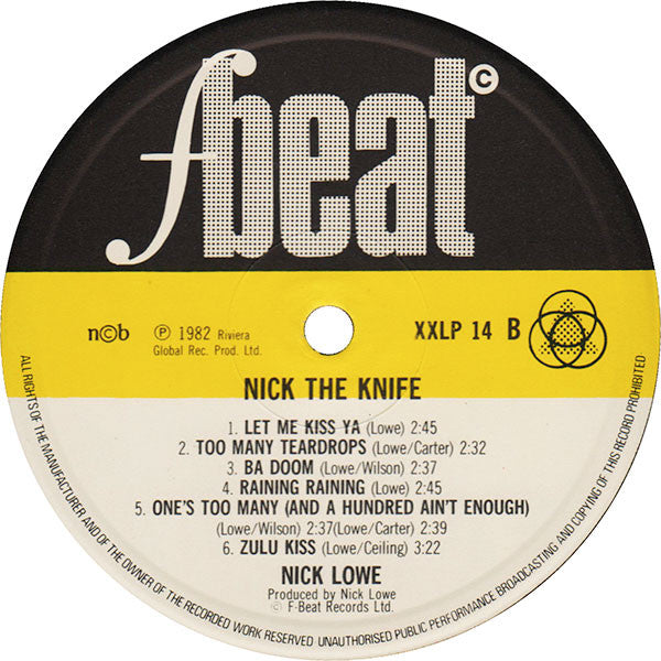 Nick Lowe : Nick The Knife (LP, Album)