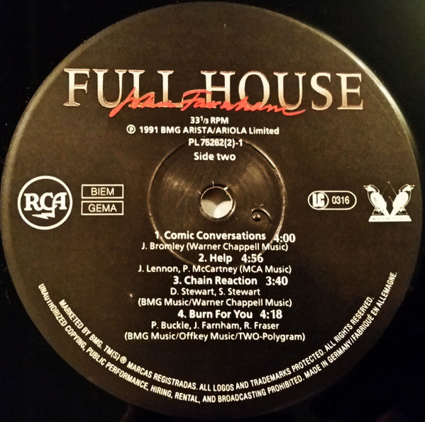 John Farnham : Full House (2xLP, Album)