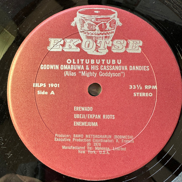 Godwin Omabuwa & His Cassanova Dandies : Olitubutubu (LP)