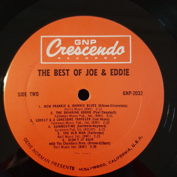 Joe & Eddie : The Best Of Joe & Eddie  (LP, Comp)