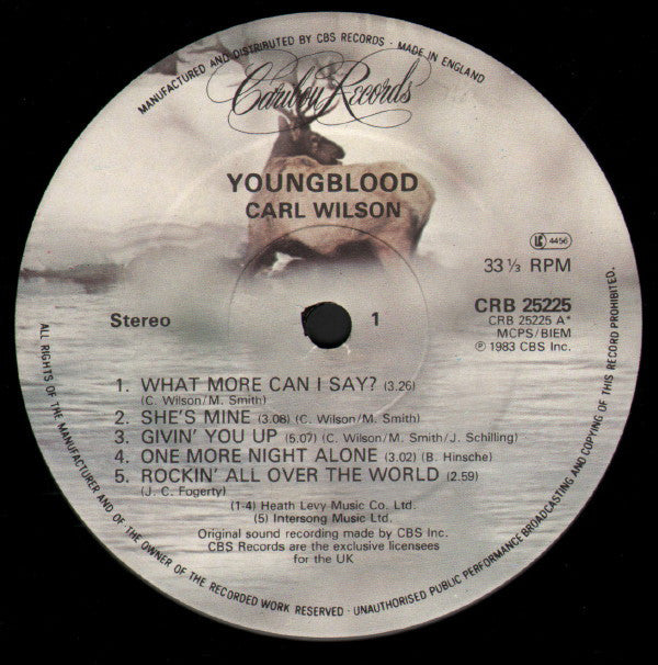 Carl Wilson : Youngblood (LP, Album)