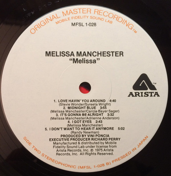 Melissa Manchester : Melissa (LP, Album, Ltd, RM)